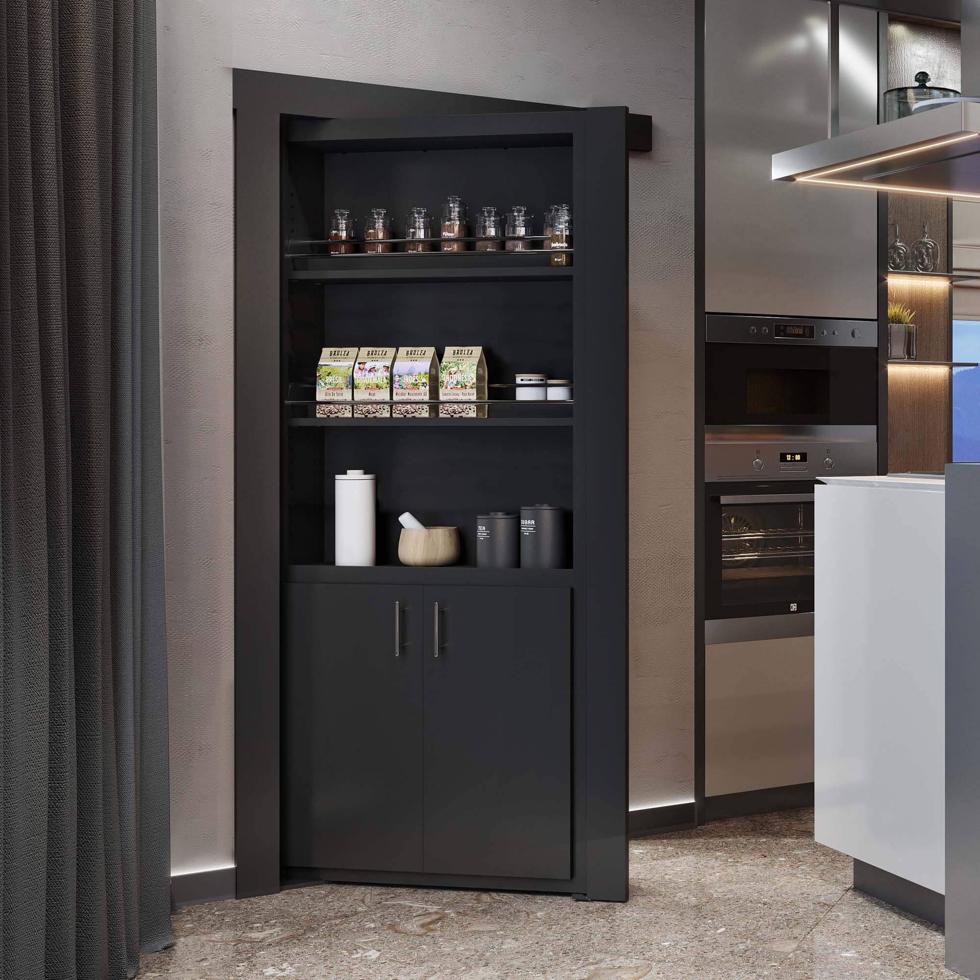 Featured Hidden Doors for Seamless Kitchen Storage
